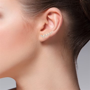 Серьги из золота с фианитом