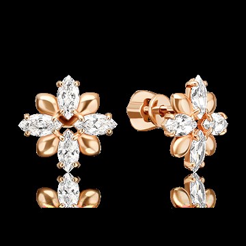 Серьги из золота с фианитом