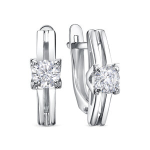 Серьги из серебра с фианитом Серьги из серебра с фианитом