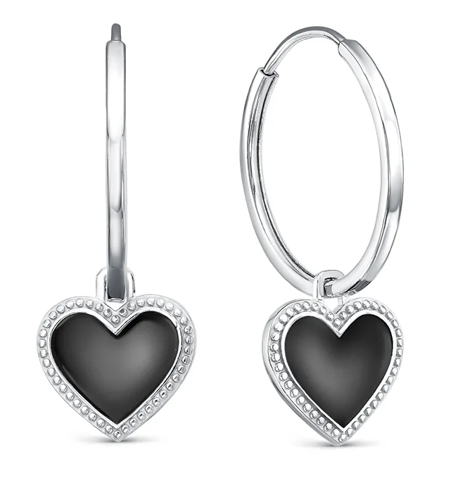 Серьги из серебра с эмалью