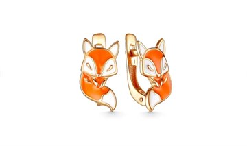 Серьги из серебра с эмалью