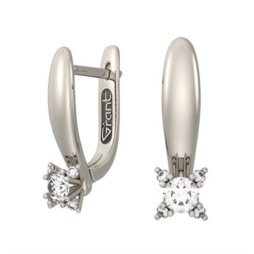 Серьги из белого золота с Бриллиантом