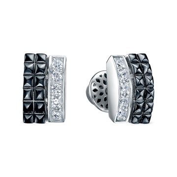 Серьги из серебра с фианитом