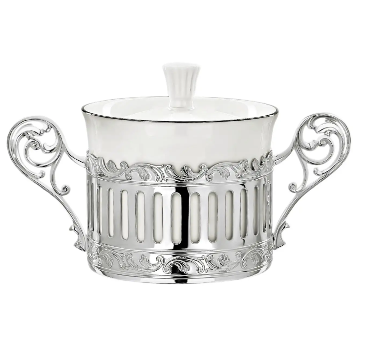 Сахарница из серебра