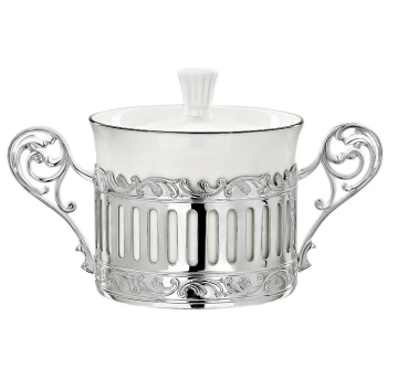 Сахарница из серебра