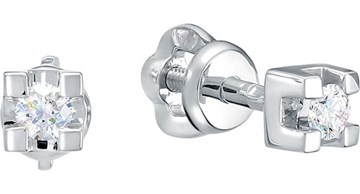 Серьги из белого золота с Бриллиантом