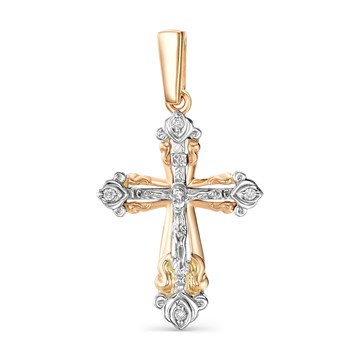 Крест из золота с Бриллиантом