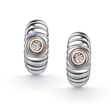 Серьги из серебра с Бриллиантом