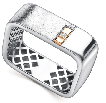 Кольцо из серебра с Бриллиантом