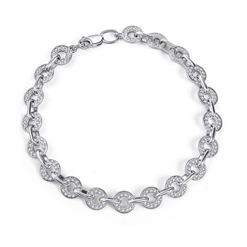 Браслет из серебра с фианитом