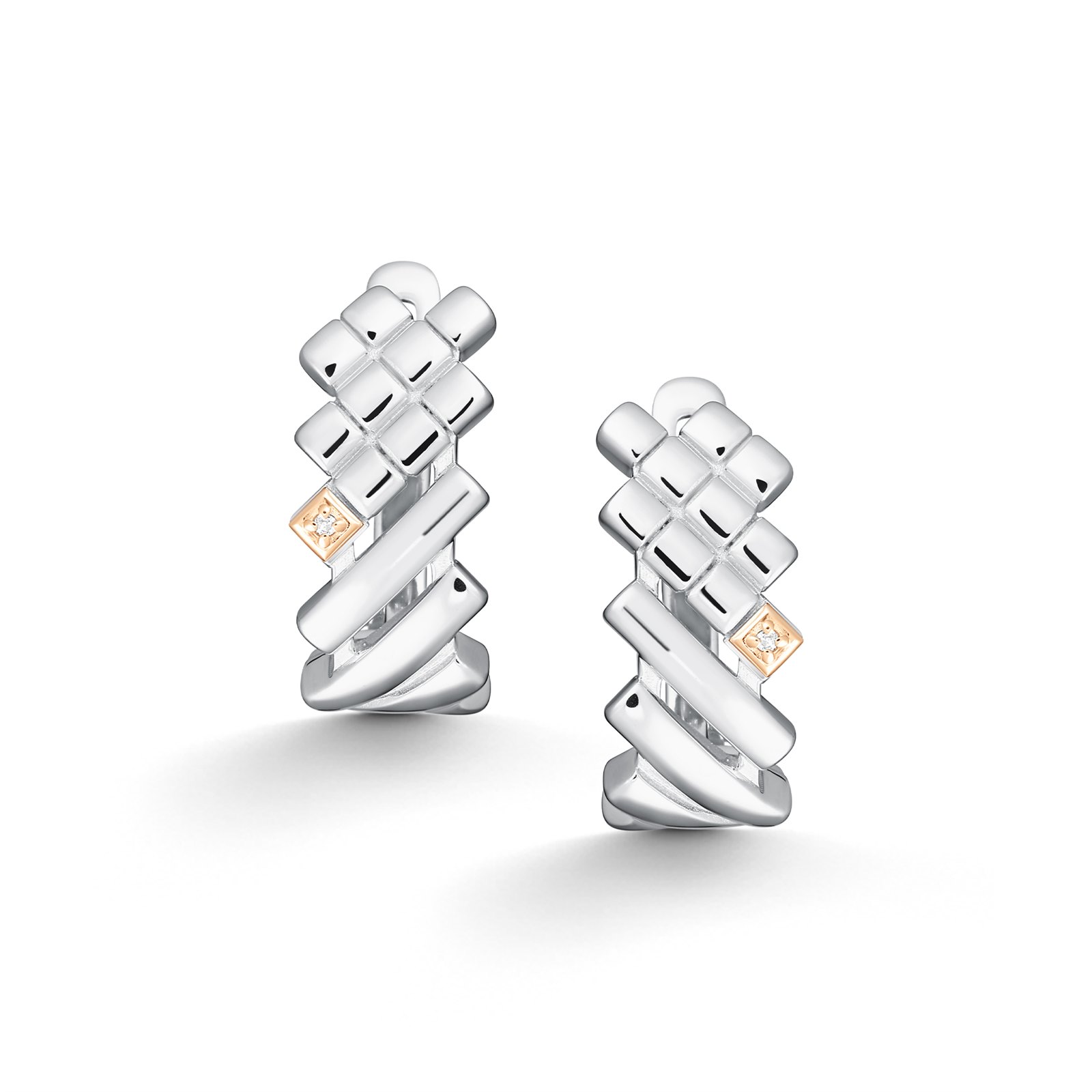Серьги из серебра с Бриллиантом