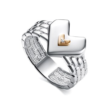 Кольцо из серебра с Бриллиантом