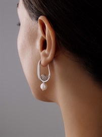 Серьги из серебра с жемчугом
