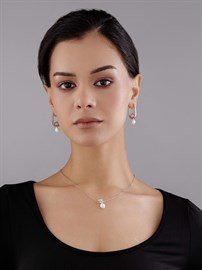 Серьги из серебра с жемчугом