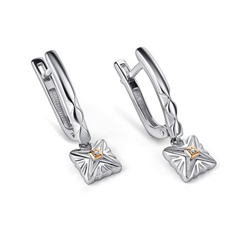 Серьги из серебра с Бриллиантом