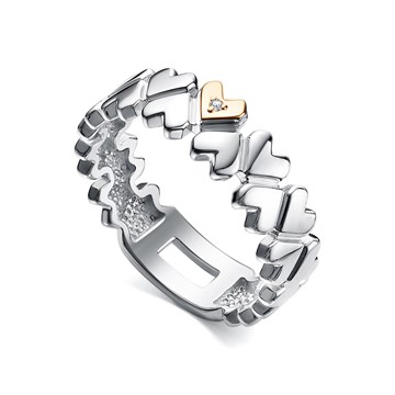 Кольцо из серебра с Бриллиантом