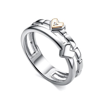 Кольцо из серебра с Бриллиантом