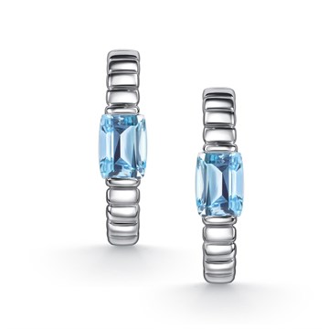 Серьги из серебра с топазом