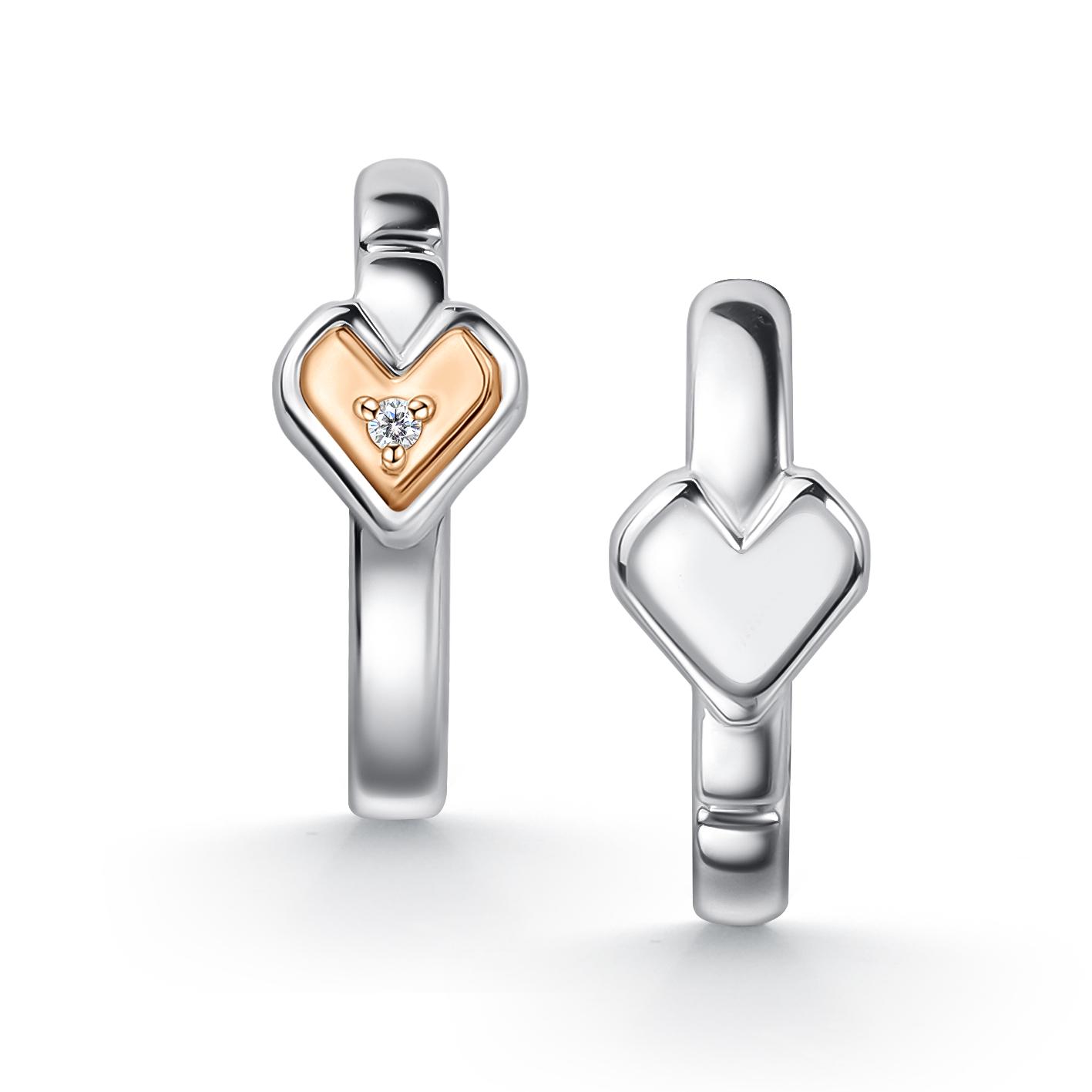 Серьги из серебра с Бриллиантом