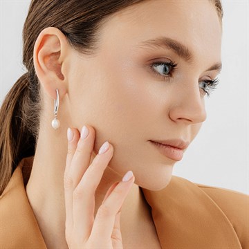 Серьги из серебра с жемчугом