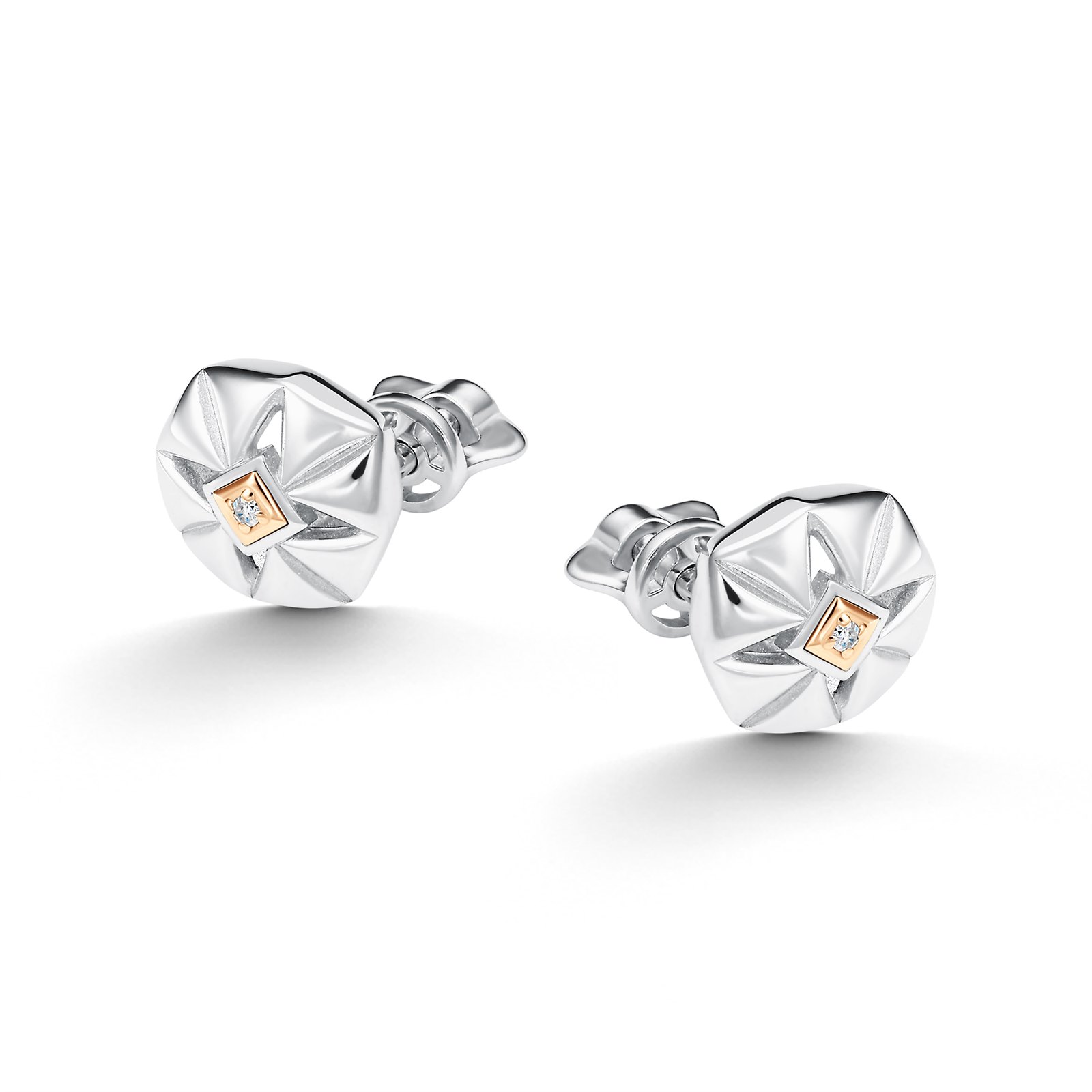 Серьги из серебра с Бриллиантом
