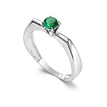 Кольцо из серебра с изумрудом