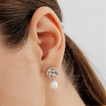 Серьги из серебра с жемчугом