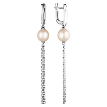 Серьги из серебра с жемчугом