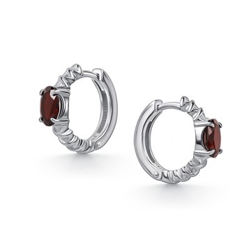 Серьги из серебра с Гранатом