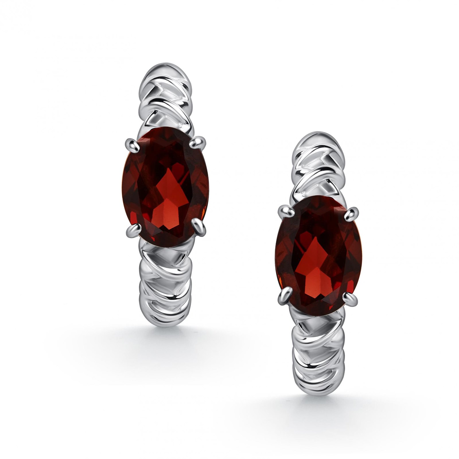 Серьги из серебра с Гранатом Серьги из серебра с Гранатом