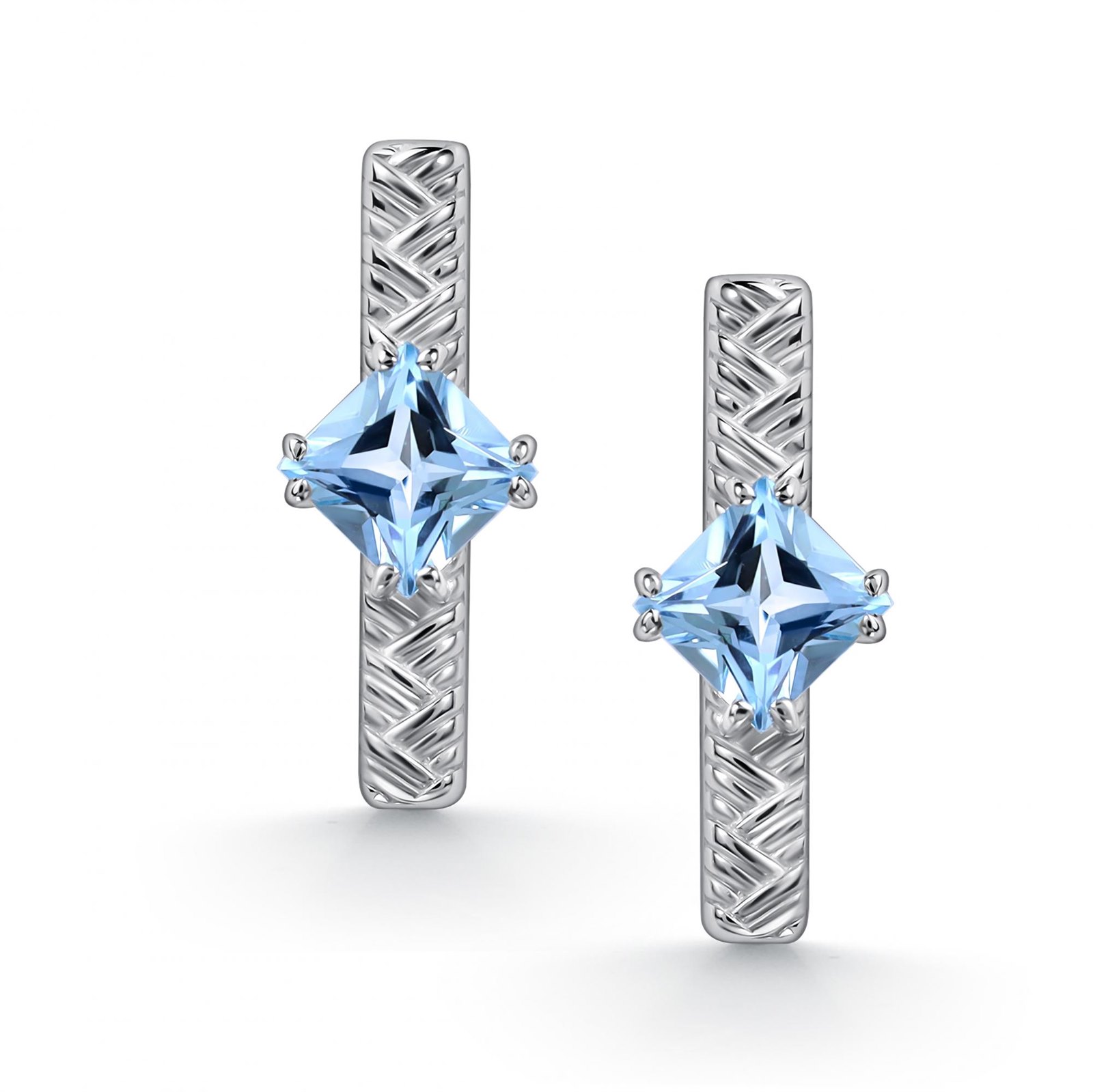 Серьги из серебра с топазом Серьги из серебра с топазом