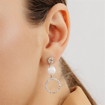 Серьги из серебра с жемчугом