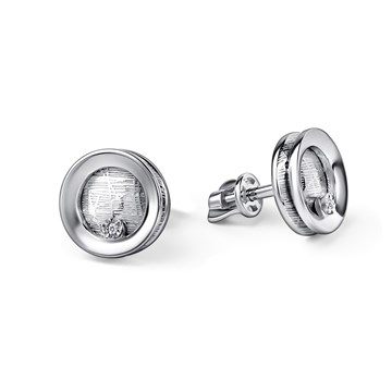 Серьги из серебра с Бриллиантом