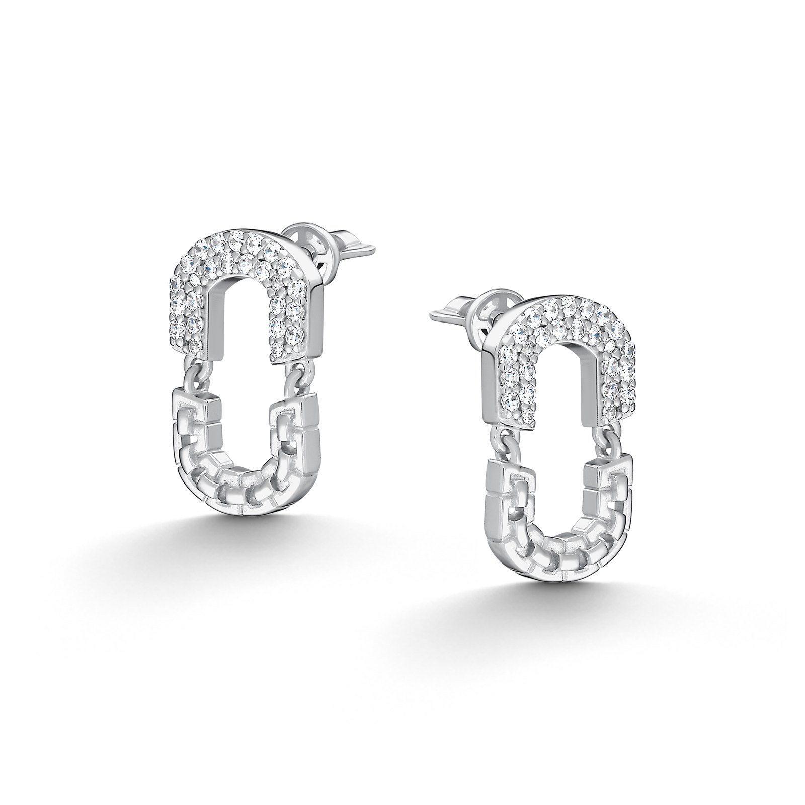 Серьги из серебра с фианитом Серьги из серебра с фианитом