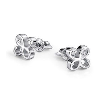 Серьги из серебра с Бриллиантом