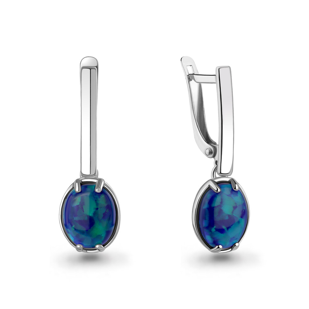 Серьги из серебра с опалом Серьги из серебра с опалом