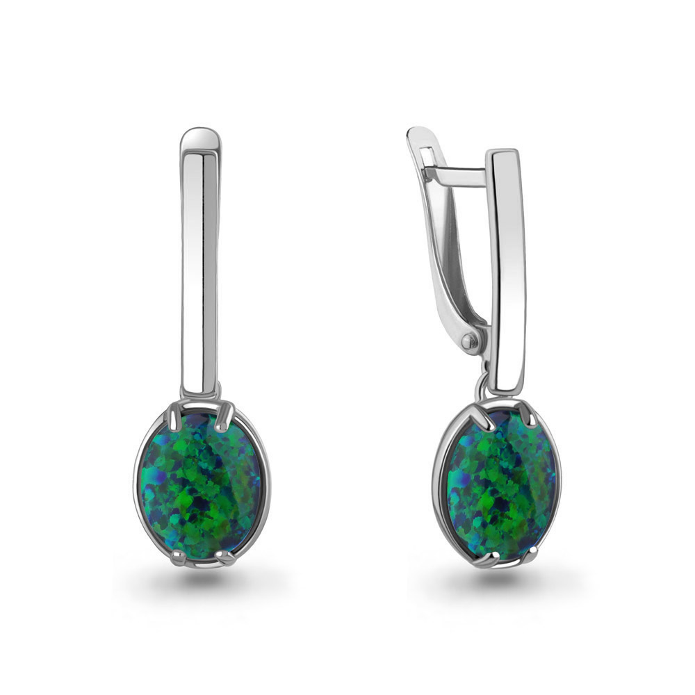 Серьги из серебра с опалом Серьги из серебра с опалом