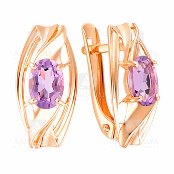 Серьги из золота с Аквамарином Параиба