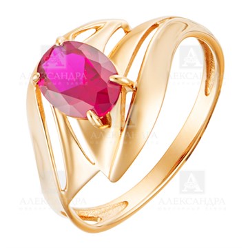 Кольцо из золота с Нанокристаллом цветным