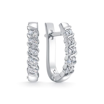 Серьги из белого золота с Бриллиантом