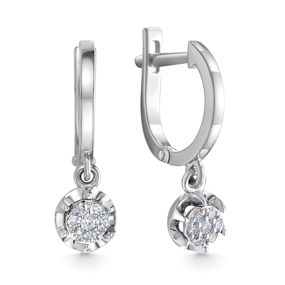 Серьги из белого золота с Бриллиантом