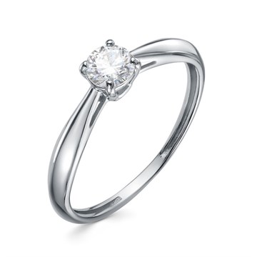 Помолвочные кольца из белого золота с Бриллиантом