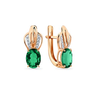 Серьги из золота с фианитом