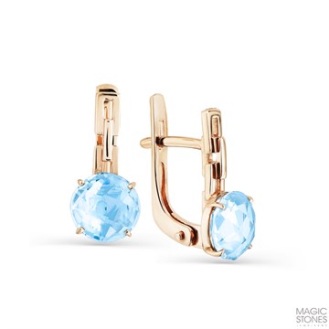 Серьги из золота с топазом