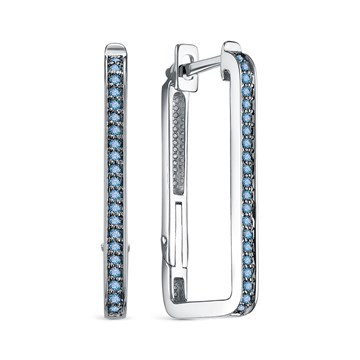 Серьги из белого золота с Бриллиантом