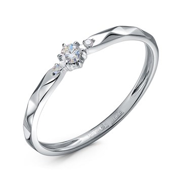 Кольцо из белого золота с Бриллиантом