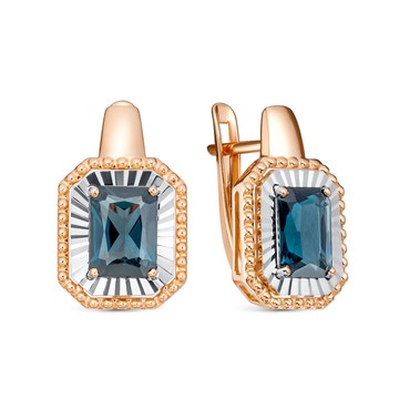 Серьги из&nbsp;белого золота с&nbsp;лондон топазом