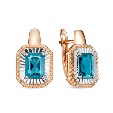 Серьги из&nbsp;белого золота с&nbsp;топазом