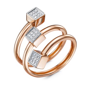 Кольцо из белого золота с фианитом