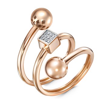 Кольцо из белого золота с фианитом